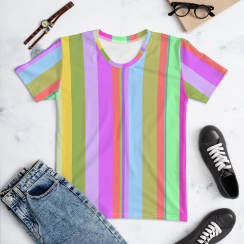 Boho Chic Stripes Women's Crew Neck T-Shirt