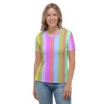 Boho Chic Stripes Women's Crew Neck T-Shirt