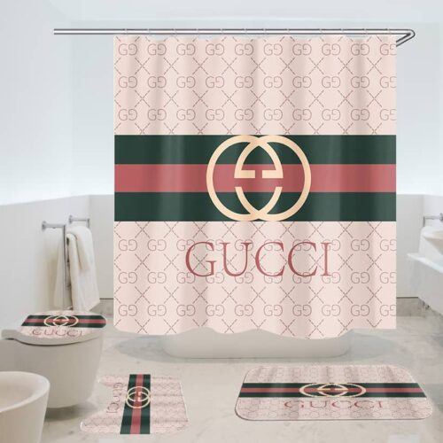 Gucci shower curtain gold