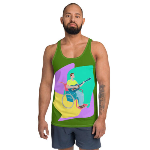 A Man Playing Guitar Men's Tank Top