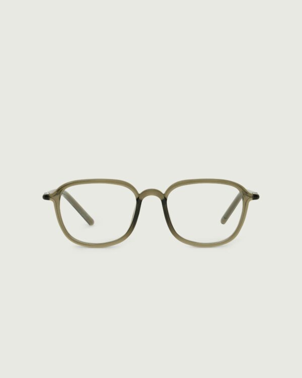 Basil::Daria Eyeglasses square green castor seed front