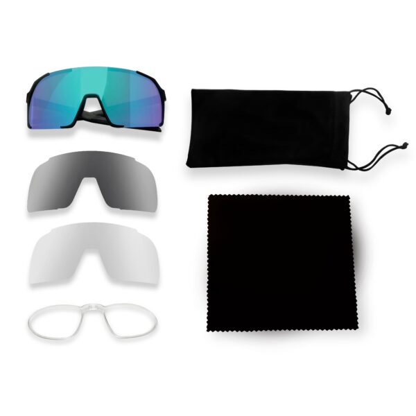 Teo Rectangle Acetate Prescription Cycling Sport Sunglasses Kit