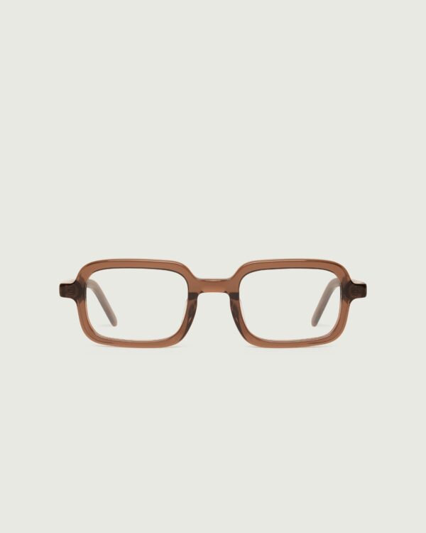 Nutmeg::Keiko Eyeglasses square brown acetate front