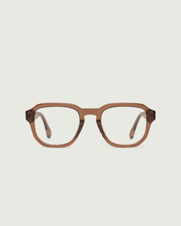 Nutmeg::Wilmur Eyeglasses square brown acetate front