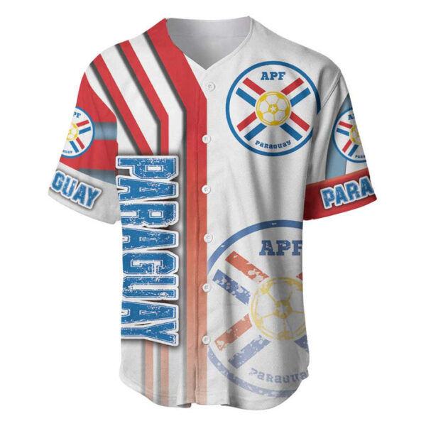Paraguay Football Baseball Jersey La Albirroja Soccer - Road To Champion - Blakeli