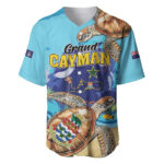 Grand Cayman Map Sea Turtle Baseball Jersey Ocean Vibes - Blakeli