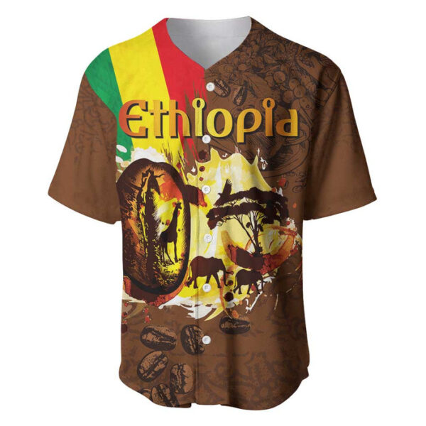 Ethiopia Culture - Proud of Coffee Baseball Jersey - Blakeli