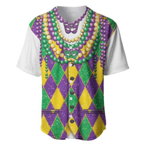 Mardi Gras Baseball Jersey Cosplay Costume Glitter Style - Blakeli