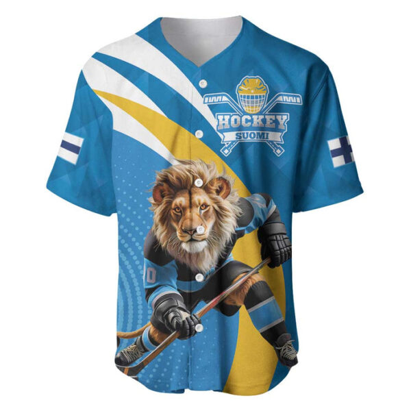 Finland Leijonat Hockey Custom Baseball Jersey Suomen Jaakiekkoliitto 4 Nations - Blakeli