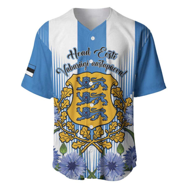 Estonia Independence Day Baseball Jersey Head Eesti Vabariigi Aastapaeva! - Blakeli