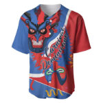 Carnival Dominicano Baseball Jersey Dominican Republic Diablos Cojuelos Mask - Blakeli