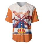 Netherlands King's Day Baseball Jersey Windmill With Nederland Pattern - Blakeli