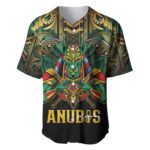 Egypt Anubis Baseball Jersey Golden Ancient Egypt Pattern - Blakeli