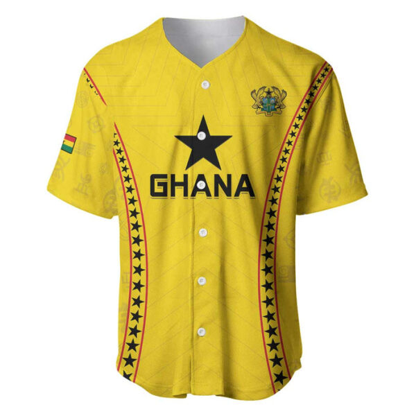 Custom Ghana Football Baseball Jersey Go Black Stars - Blakeli