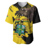 Ghana Eagle Baseball Jersey Coat Of Arms - Grunge Style - Blakeli