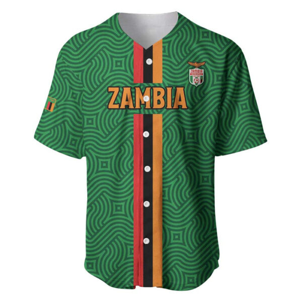 Custom Zambia Football Baseball Jersey Go Copper Bullets - Blakeli