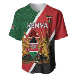 Personalised Kenya Baseball Jersey Coat Of Arms Mix Flag Style - Blakeli
