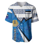 Estonia Coat of arms Personalized Baseball Jersey Eesti riigivapp - Blakeli