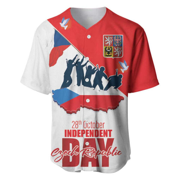 Den Vzniku Samostatneho Ceskoslovenskeho Statu Baseball Jersey Czech Republic Independence day - Blakeli