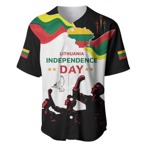 Lithuania Independence Day Baseball Jersey 16th February - Blakeli