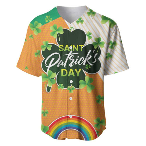 Ireland Irish Leprechaun with Shamrock Baseball Jersey Ireland 17th March Saint Patrick's Day - Blakeli