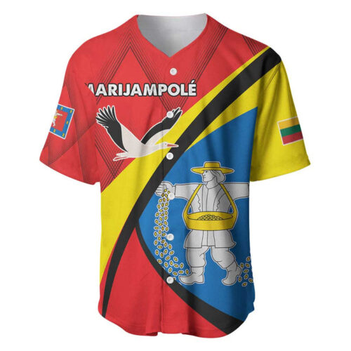 Lithuania Marijampole County Baseball Jersey Marijampoles apskritis - Blakeli
