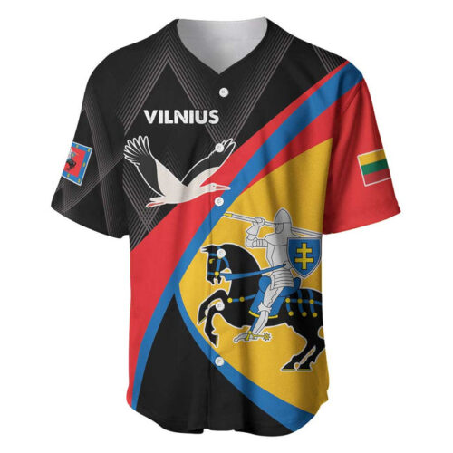 Lithuania Vilnius County Baseball Jersey Vilniaus Apskritis - Blakeli