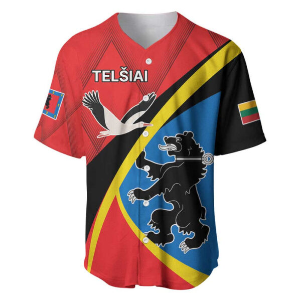 Lithuania Telsiai County Baseball Jersey Telsiu Apskritis - Blakeli