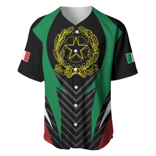 Italian Republic Baseball Jersey Simple Coat of Arms - Blakeli