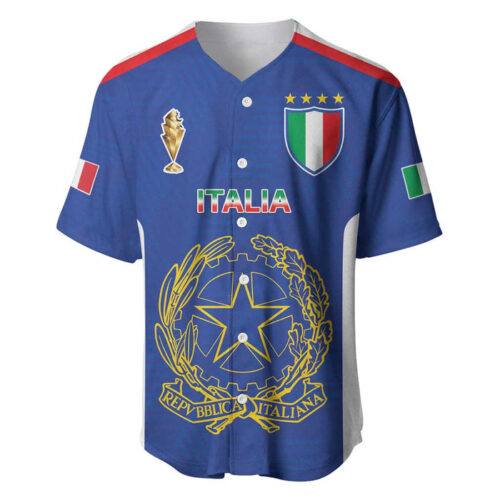 Italian Football Custom Baseball Jersey Sporty Style - Blakeli