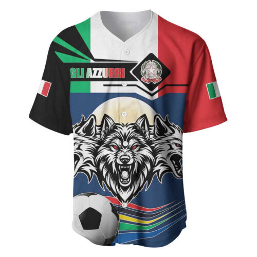 Italian Republic Football Baseball Jersey Gli Azzurri History Champion - Blakeli