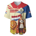 Netherlands Lion and Knight Baseball Jersey Tulips and Windmills - Blakeli