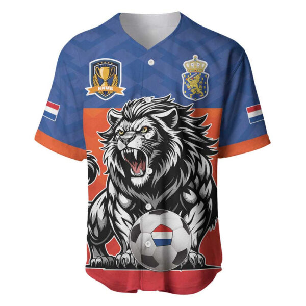 Netherlands Football Baseball Jersey Oranje Lion Go Champion - Blakeli