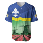 Netherlands Flevoland Province Baseball Jersey Flag Style - Blakeli