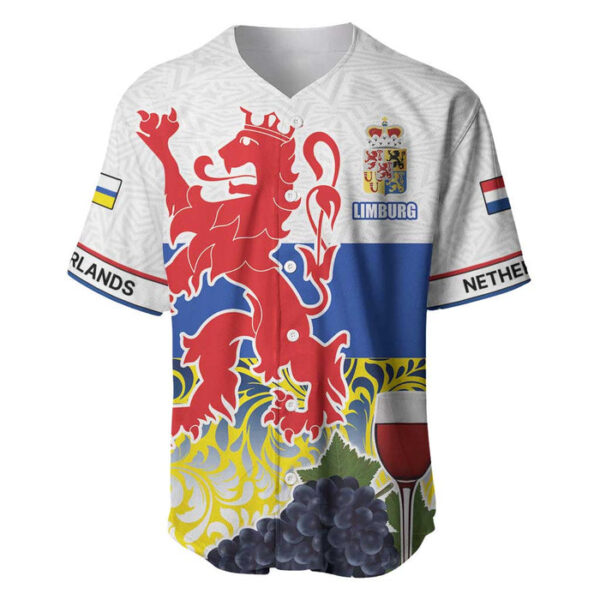 Netherlands Limburg Province Baseball Jersey Flag Style - Blakeli