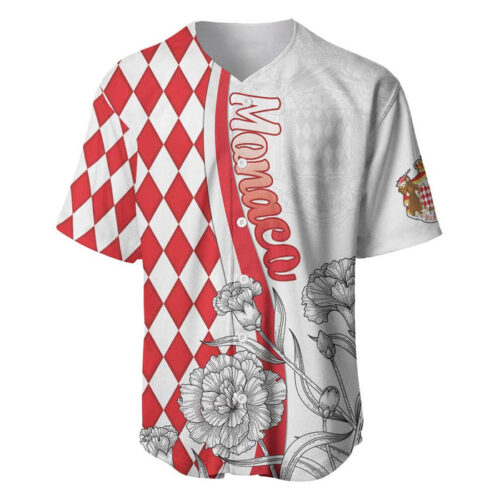 Monaco Deo Juvante Baseball Jersey Lozenge Flag Style - Blakeli