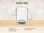 Pressed Wildflower Glass Mug (10oz) – Clear Floral Mug - Blakeli