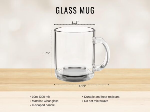 Pressed Wildflower Glass Mug (10oz) – Clear Floral Mug - Blakeli